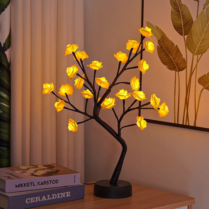 Sparkly Tree Table Flower Lamp