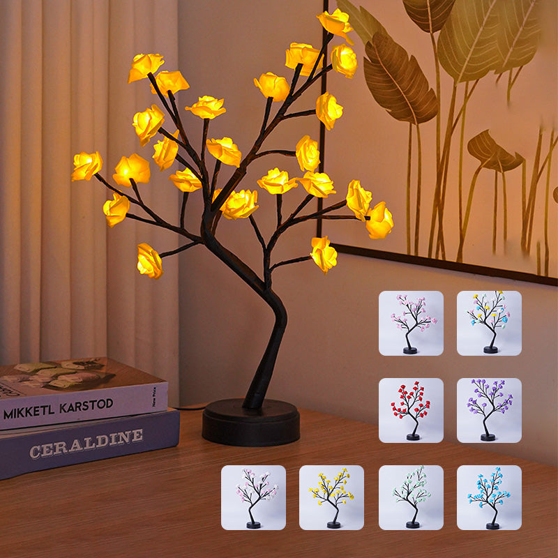 Sparkly Tree Table Flower Lamp