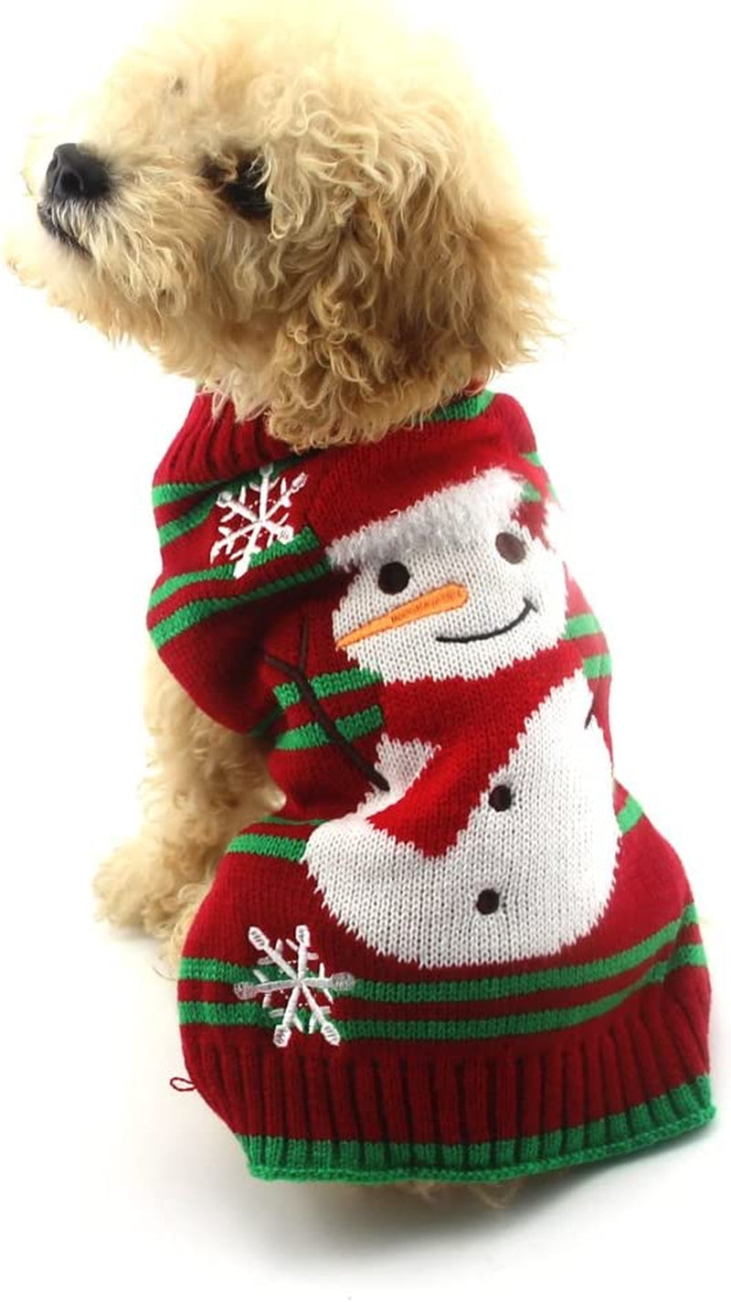 NACOCO Dog Snow Sweaters Snowman Sweaters Xmas Dog Holiday Sweaters New Year Christmas Sweater Pet Clothes for Small Dog and Cat(Snowman,Xxl)