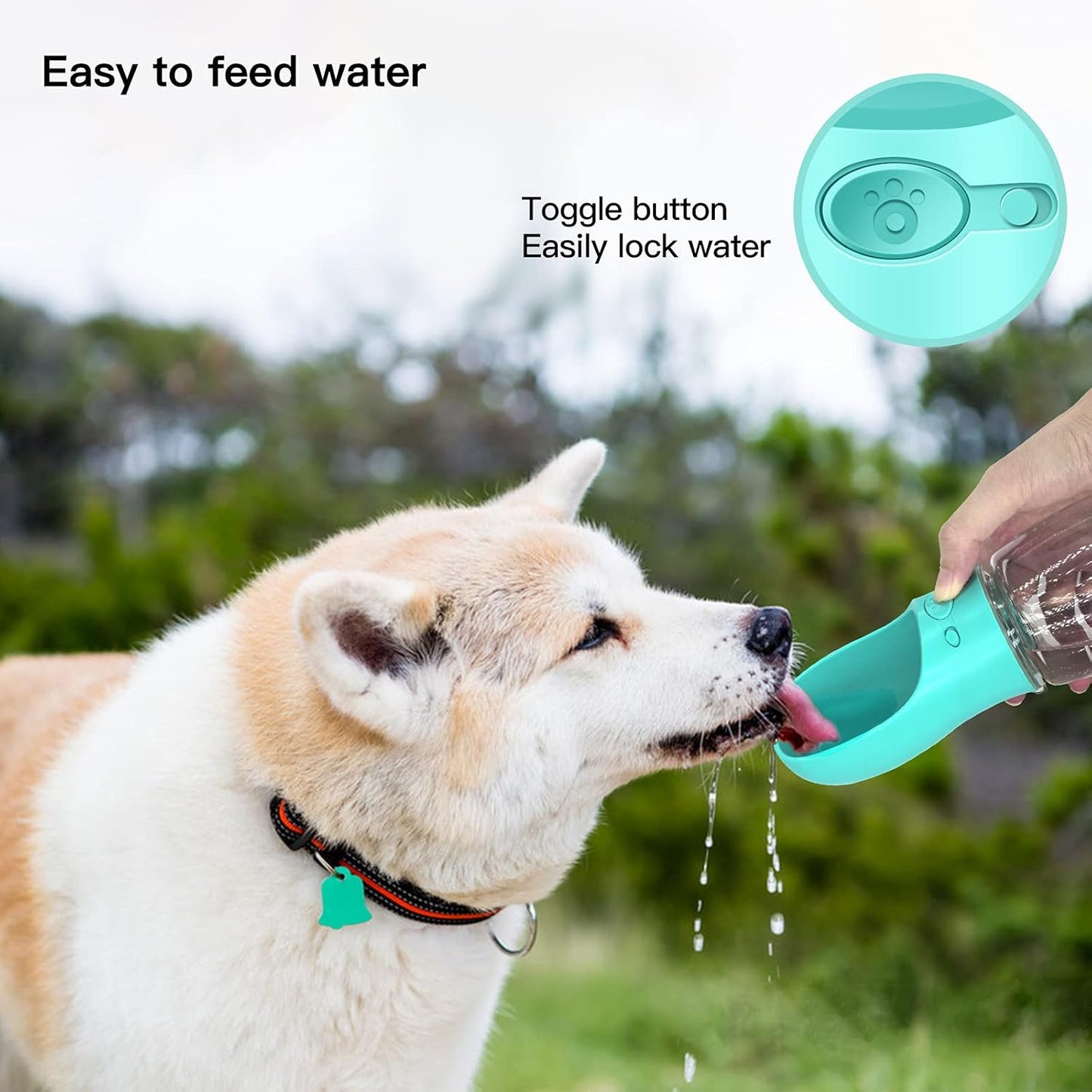 M&MKPET Dog Water Bottle Dog Bowls Dog Water Bowl Dispenser Portable Dog Water Bottles for Cat,Rabbit,Puppy and Other Pets for Walking,Hiking,Travel…